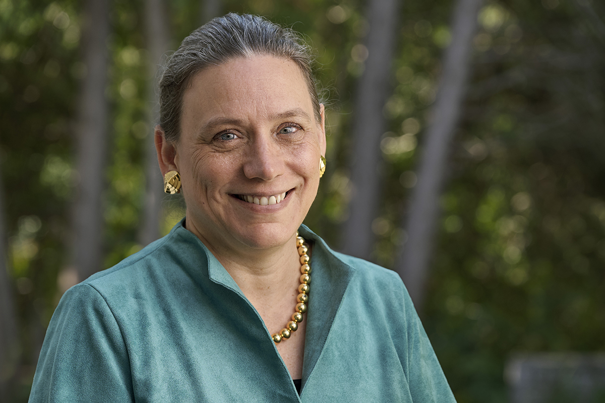 Middlebury College President Laurie Patton, photographed at the Hadley House