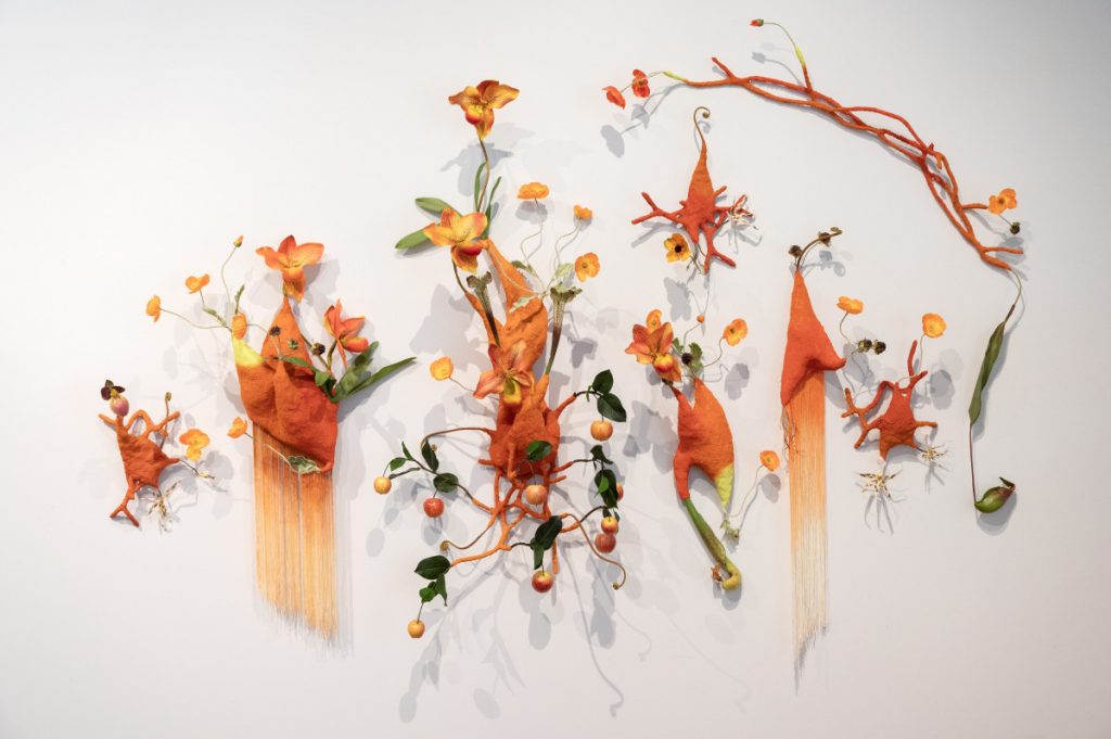 Pieces by Julia Blume are exhibited in “In the Garden.”